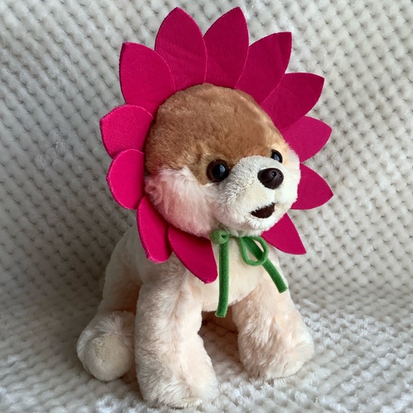 GUND Plush Boo Worlds Cutest Dog Flower Petal Costume Stuffed Pomeranian Puppy - Picture 7 of 14